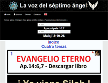 Tablet Screenshot of lavozdelseptimoangel.com